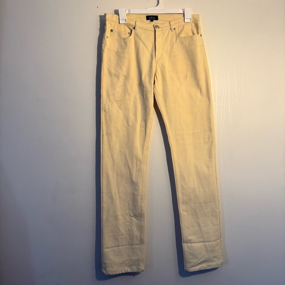 A.P.C. Petit Standard Jeans in Off White Ecru Size 28 - Picture 2 of 4